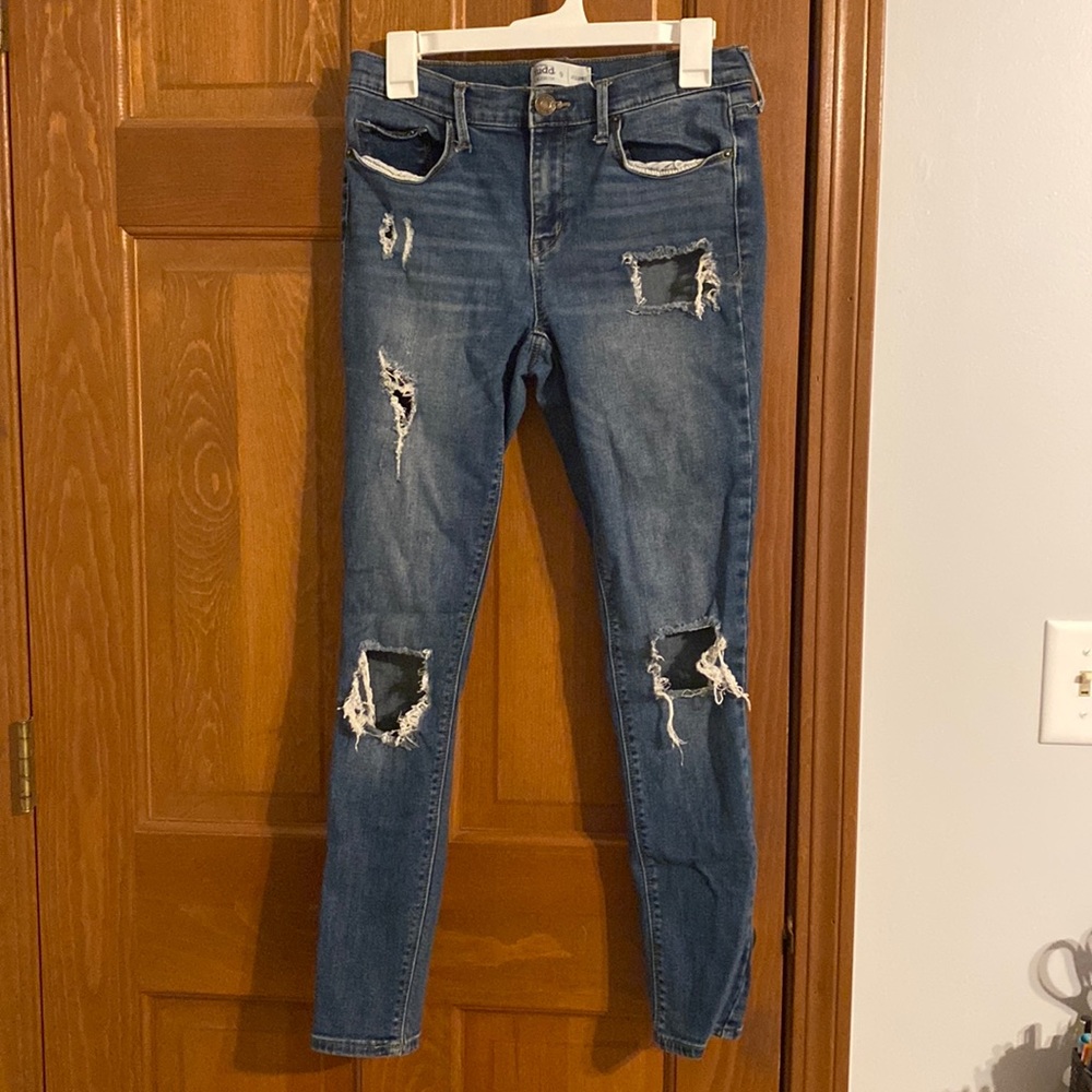 Juniors Ripped Denim Jeans